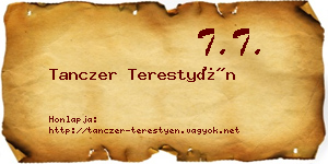 Tanczer Terestyén névjegykártya